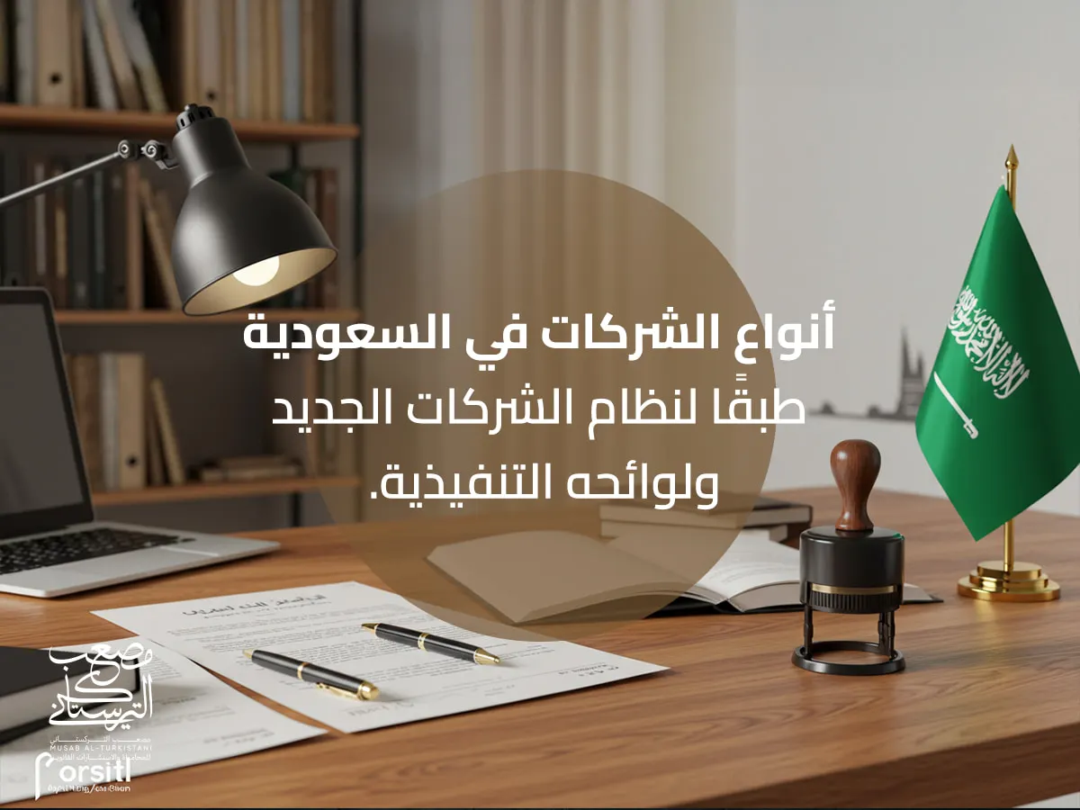 انواع الشركات في السعودية وفقا للنظام الجديد